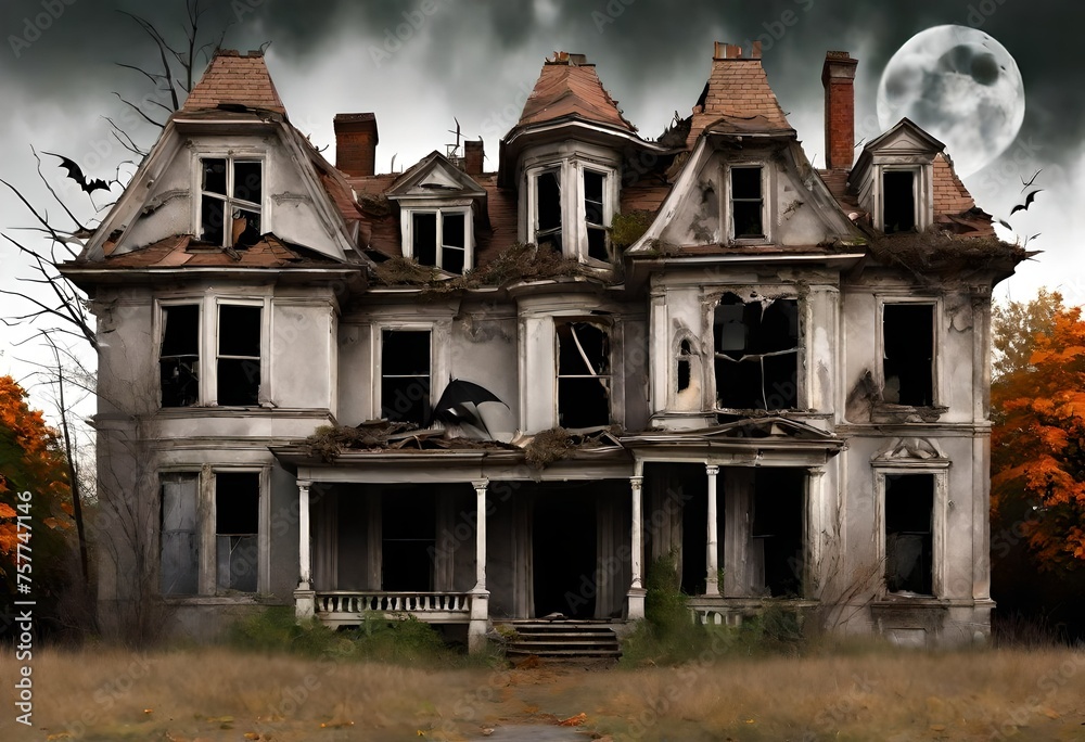  house or mansion suitable for Halloween,