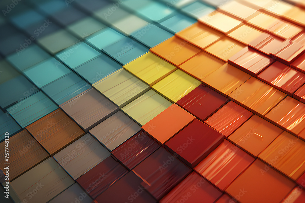 3d illustration colorful squares on monocrome background, pattern. Geometry background, generated by AI. 3D illustration 3d illustration colorful squares on monocrome background, pattern. Geometry background, generated by AI. 3D illustration