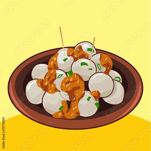 Cilok Vector Indonesian Street Food