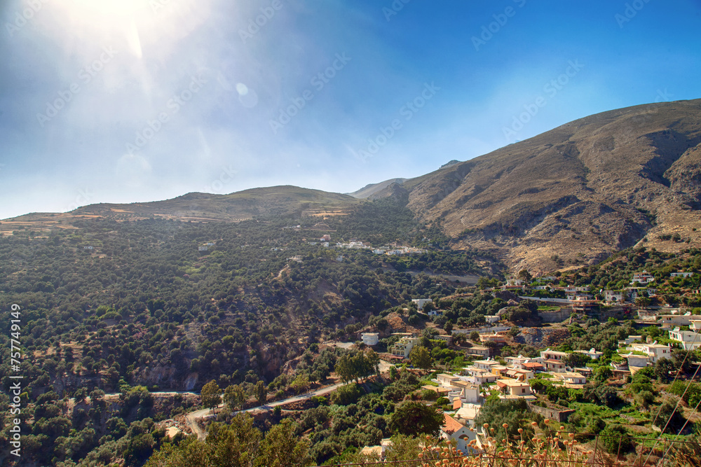 the small mountain village called Rodakino on the island of Crete (Greece)