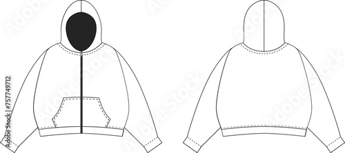 oversize hoodie mockup vector