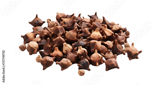 Dry cloves isolated on transparent a white background