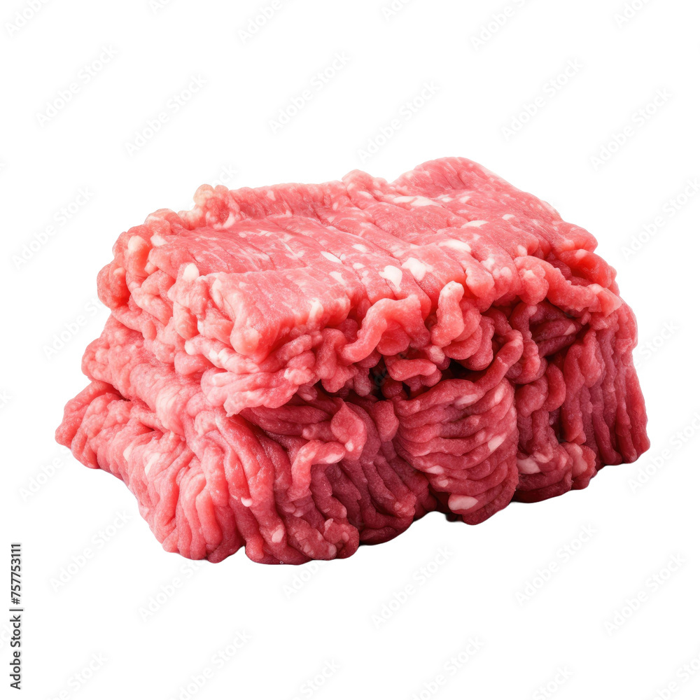 Ground meat isolated on transparent a white background Ground meat isolated on transparent a white background