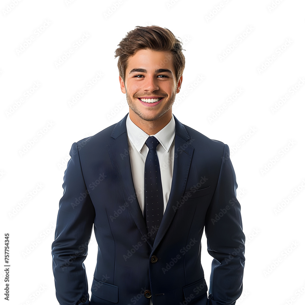 Portrait of happy smiling young businessman, isolated isolated on transparent background Portrait of happy smiling young businessman, isolated isolated on transparent background