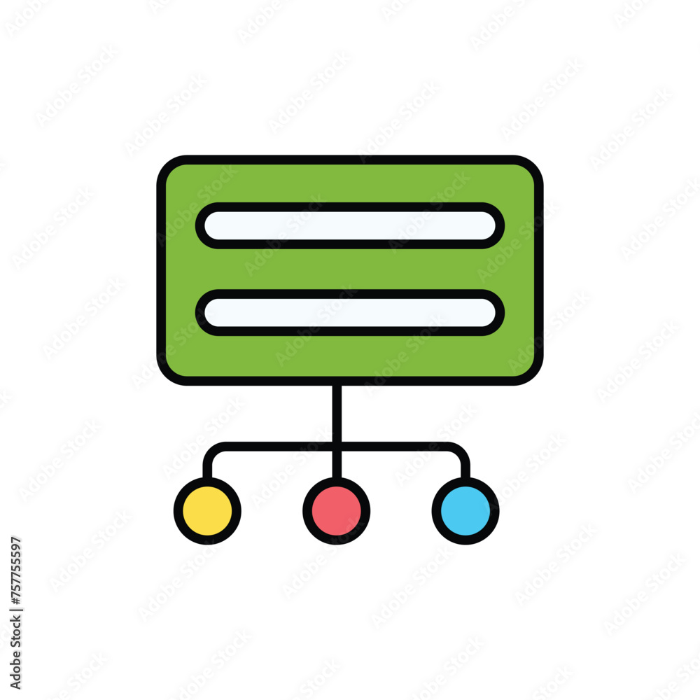 Flow Chart icon design with white background stock illustration Flow Chart icon design with white background stock illustration