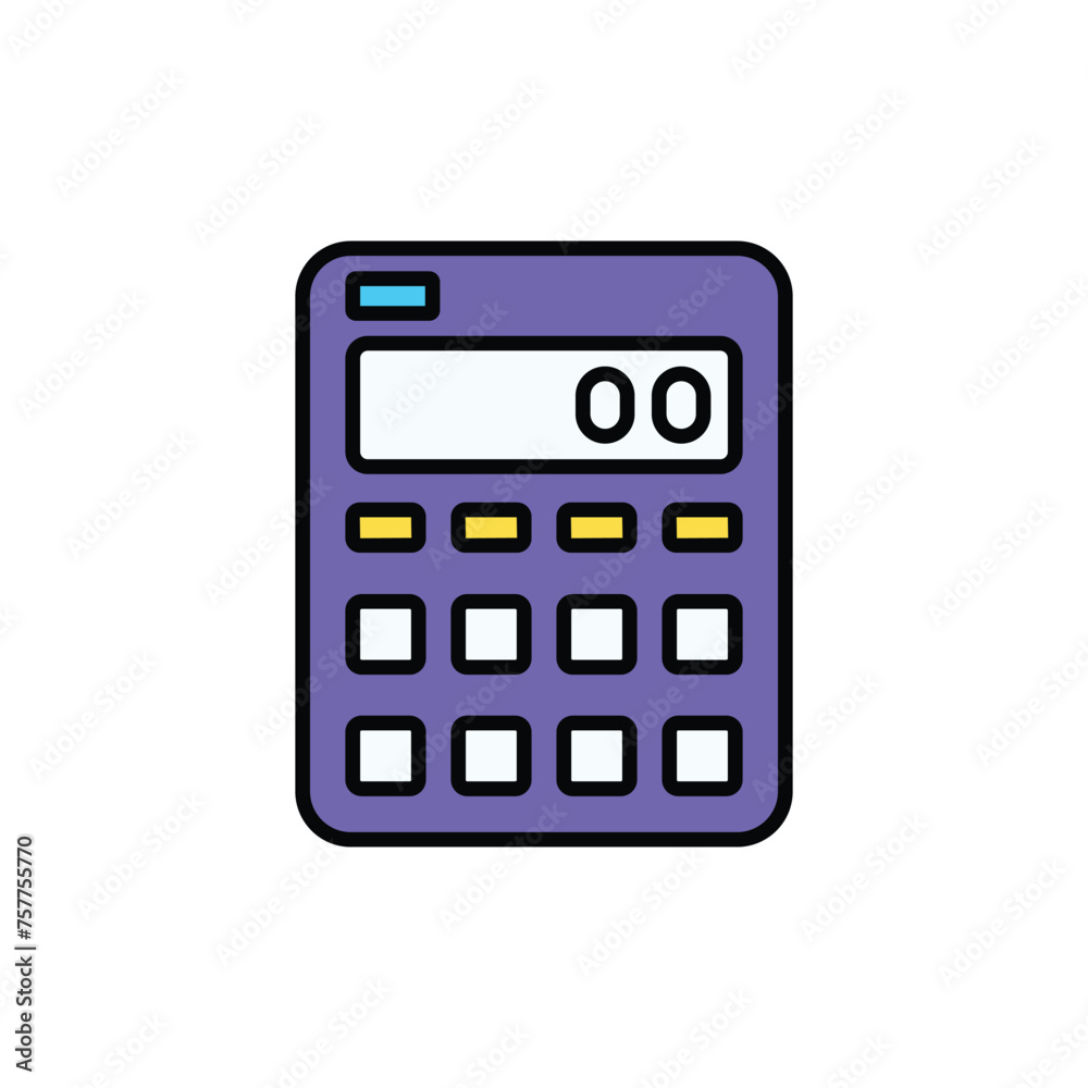 Calculator icon design with white background stock illustration Calculator icon design with white background stock illustration