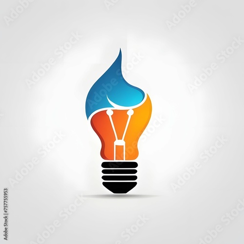 energy saving light bulb with fire