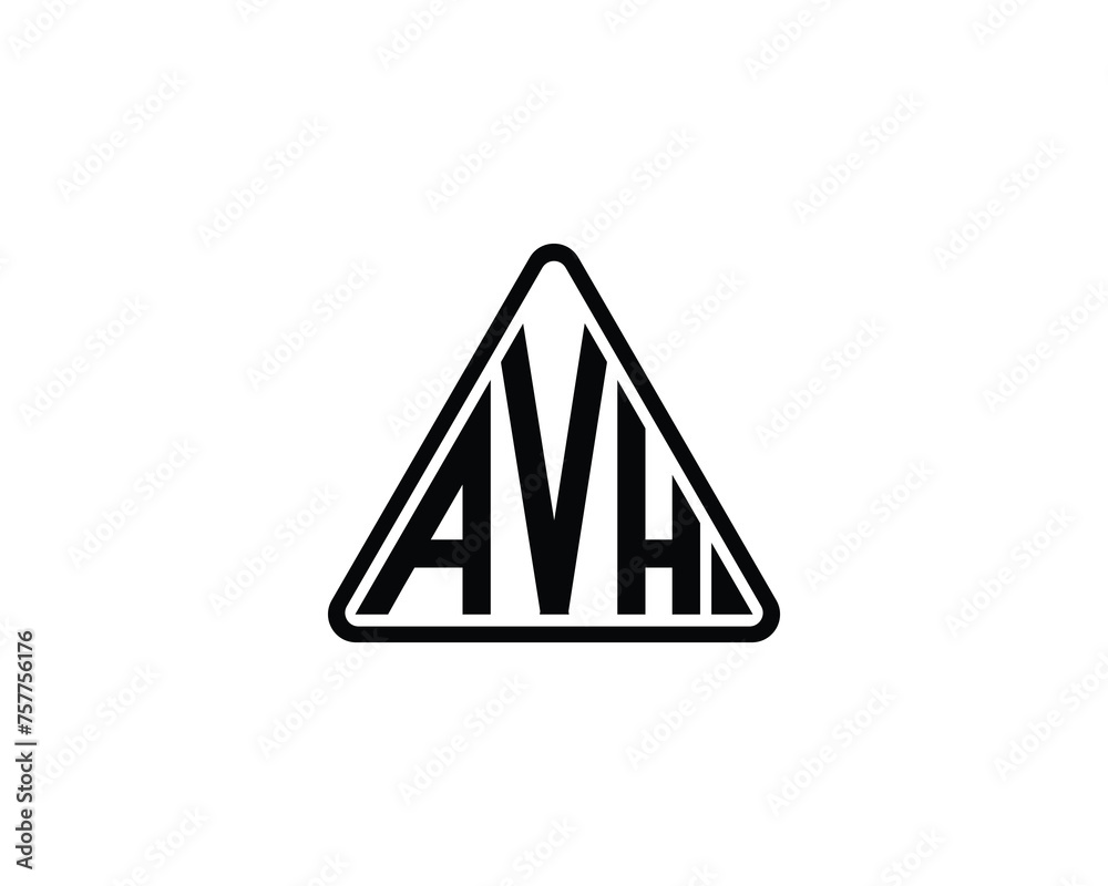 AVH logo design vector template