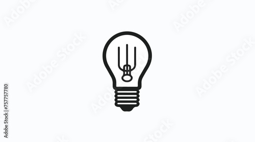 Light Bulb line icon vector. silhouette icon 