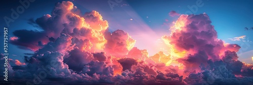 Sunset Scenes Clouds Sky Background, Background Banner HD