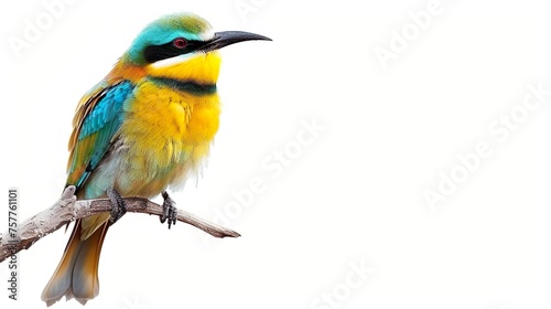 Most beautiful bird stunning isolated on white background © Photock Agency