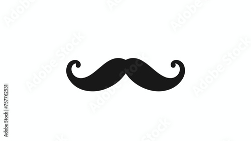 Retro mustache icon on white isolated background vector