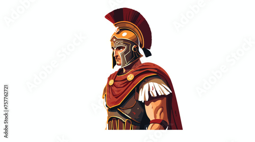 Roman soldier flat vector isolated on white background