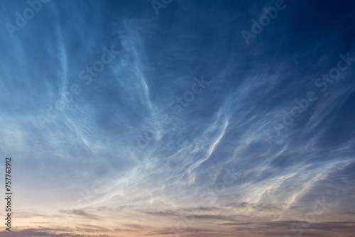 Polar noctilucent clouds photo