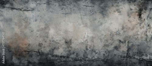 A close up of a grey concrete wall with various stains resembles a natural landscape  with patterns reminiscent of cumulus clouds on a freezing winter day  adding a touch of darkness to the scene