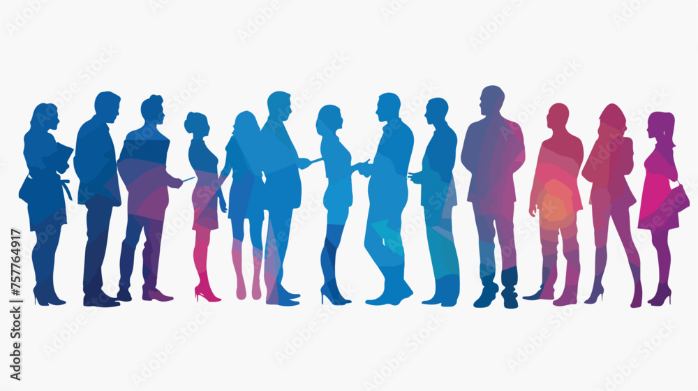 Vector illustration of business people meeting 