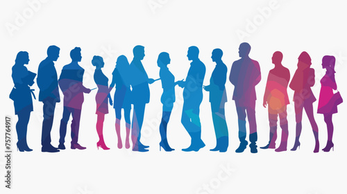 Vector illustration of business people meeting 