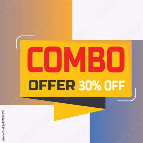 premium combo offer label vector design for product promotions, discounts and more