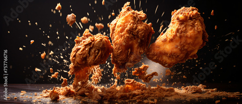 Fried chicken falling ..