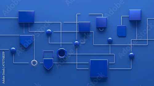 A stylish blue background for a business process diagram. generative AI