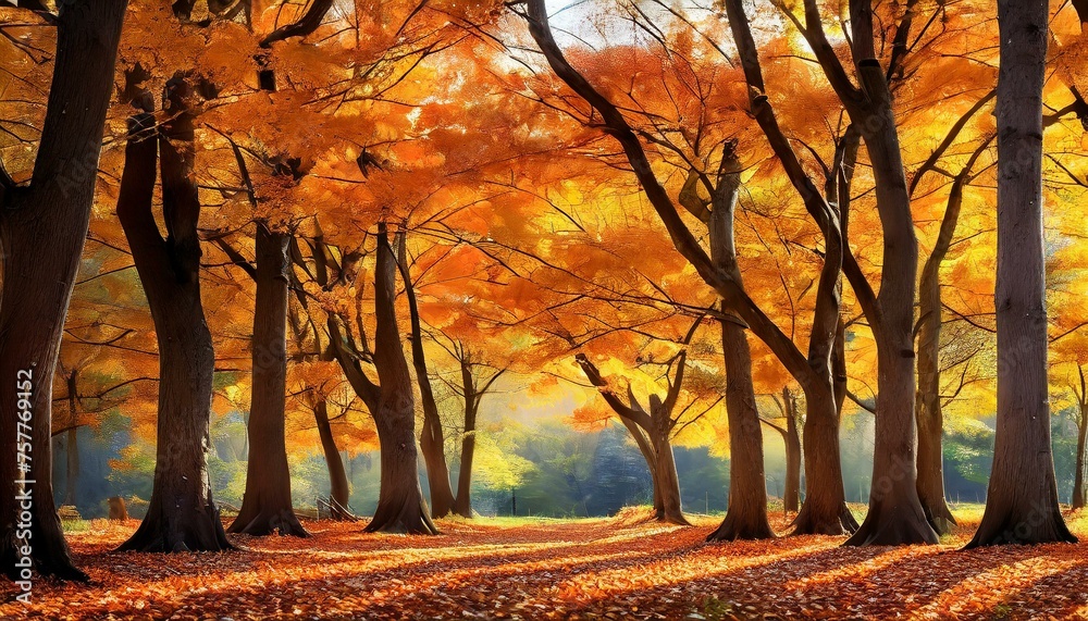 Fototapeta premium autumn in the park