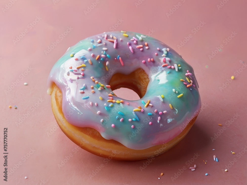 a donut coated with an iridescent glossy glaze that HD Wallpapers a donut coated with an iridescent glossy glaze that HD Wallpapers