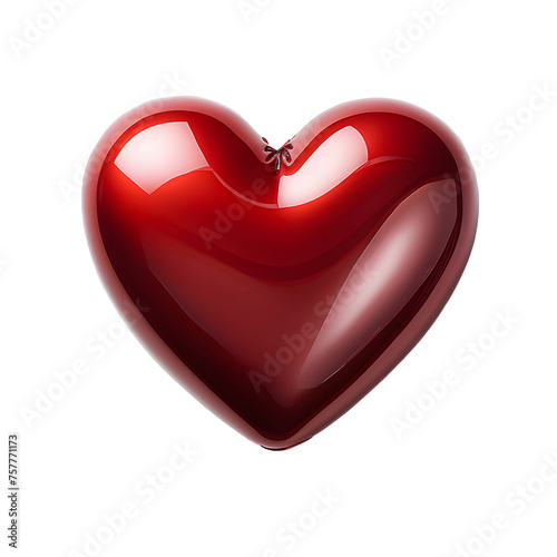 Red Heart Balloon Isolated on Transparent Background © Resdika