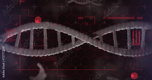 Image of data processing over dna strand