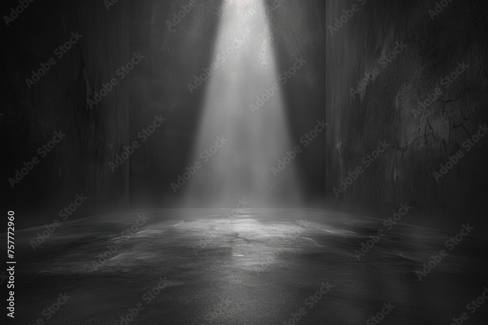 Dark room with light background - generative ai Dark room with light background - generative ai