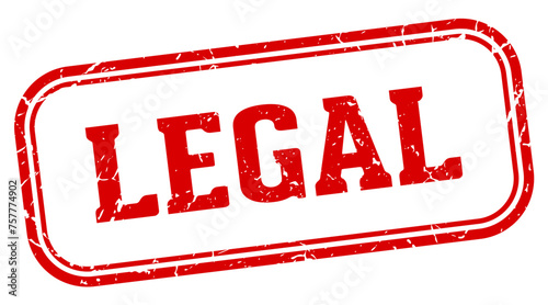 legal stamp. legal rectangular stamp on white background