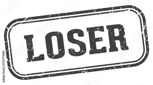 loser stamp. loser rectangular stamp on white background