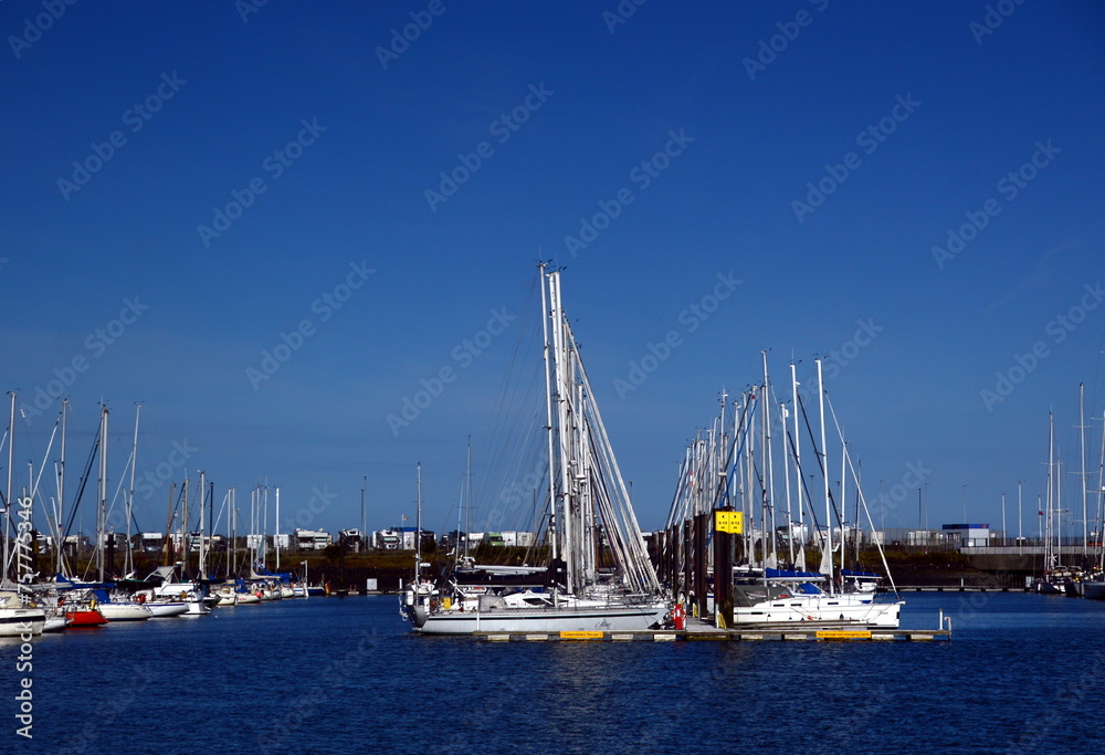 Marina at the North Sea in the Town Cuxhaven, Lower Saxony