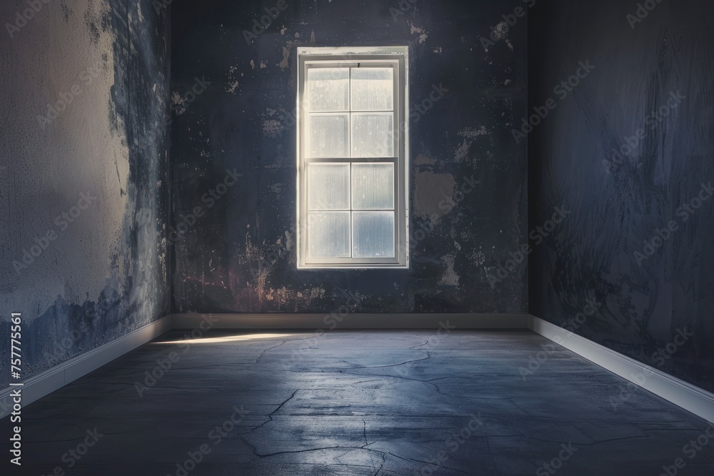 Dark room with light background - generative ai Dark room with light background - generative ai