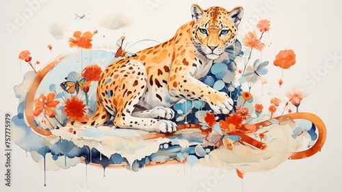 leopardlight watercolor spring