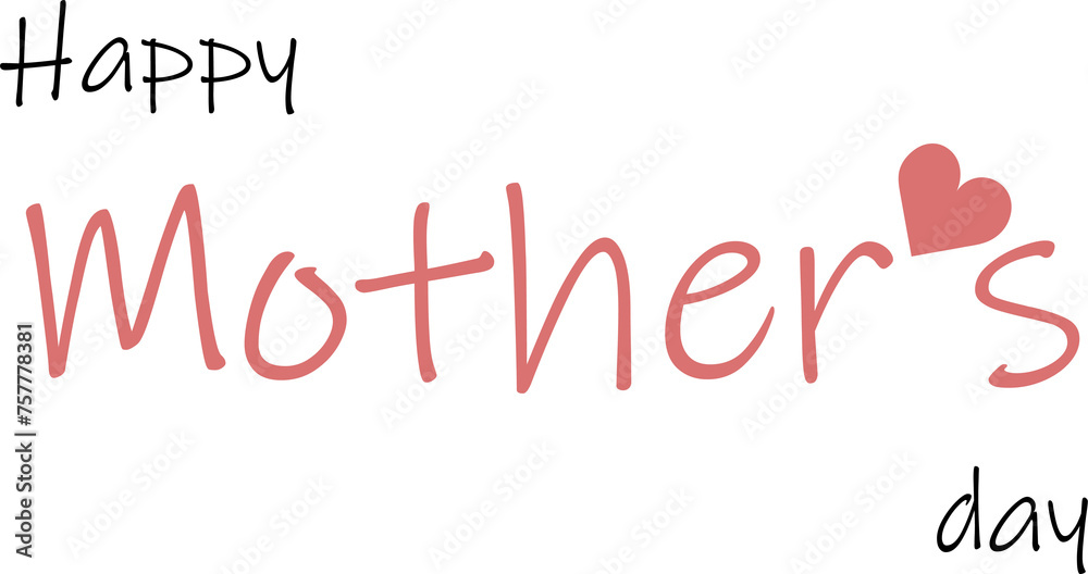 Happy Mother's Day greeting card vector PNG