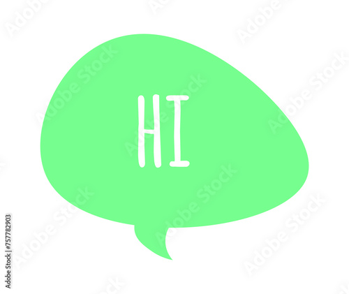 Speech bubble. Dialog balloon tag. Vector quote sticker. Trendy speech bubbles set in flat design with short messages