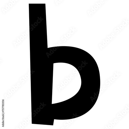 English alphabet b 2 cute, png illustration.