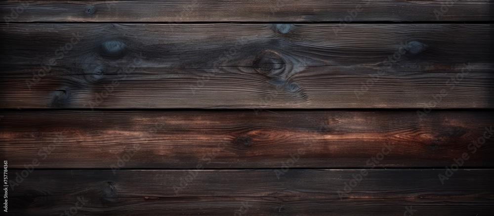 A closeup image of a brown hardwood table with a wood stain finish, showcasing the beautiful pattern of the wood planks and lumber used in its construction A closeup image of a brown hardwood table with a wood stain finish, showcasing the beautiful pattern of the wood planks and lumber used in its construction