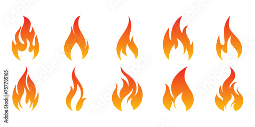 Simple vector flame icon