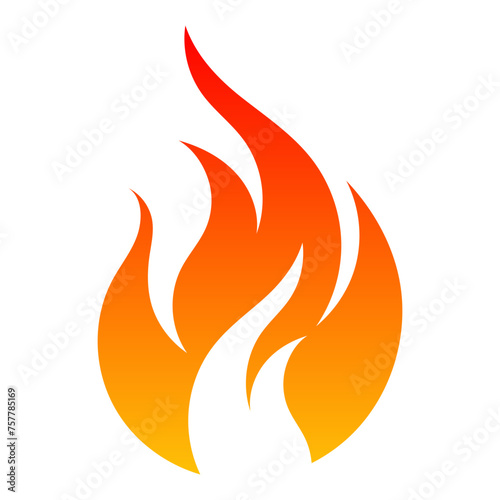 Simple vector flame icon