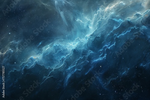 Vast Blue and Black Space Filled With Stars © olegganko