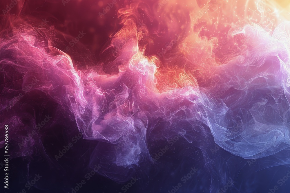 Vibrant Colorful Smoke Texture on Dark Background