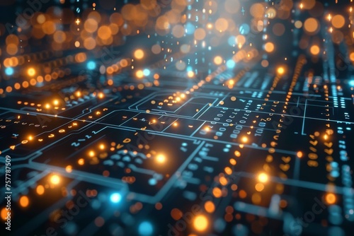 Close Up of a Computer Circuit Board