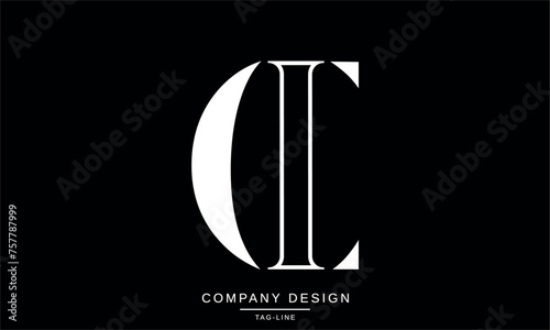 CI, IC Abstract Letters Logo Monogram Design Icon