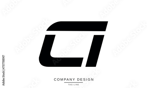 CI, IC Abstract Letters Logo Monogram Design Icon