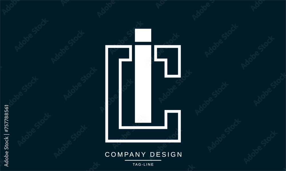 CI, IC Abstract Letters Logo Monogram Design Icon Font CI, IC Abstract Letters Logo Monogram Design Icon Font