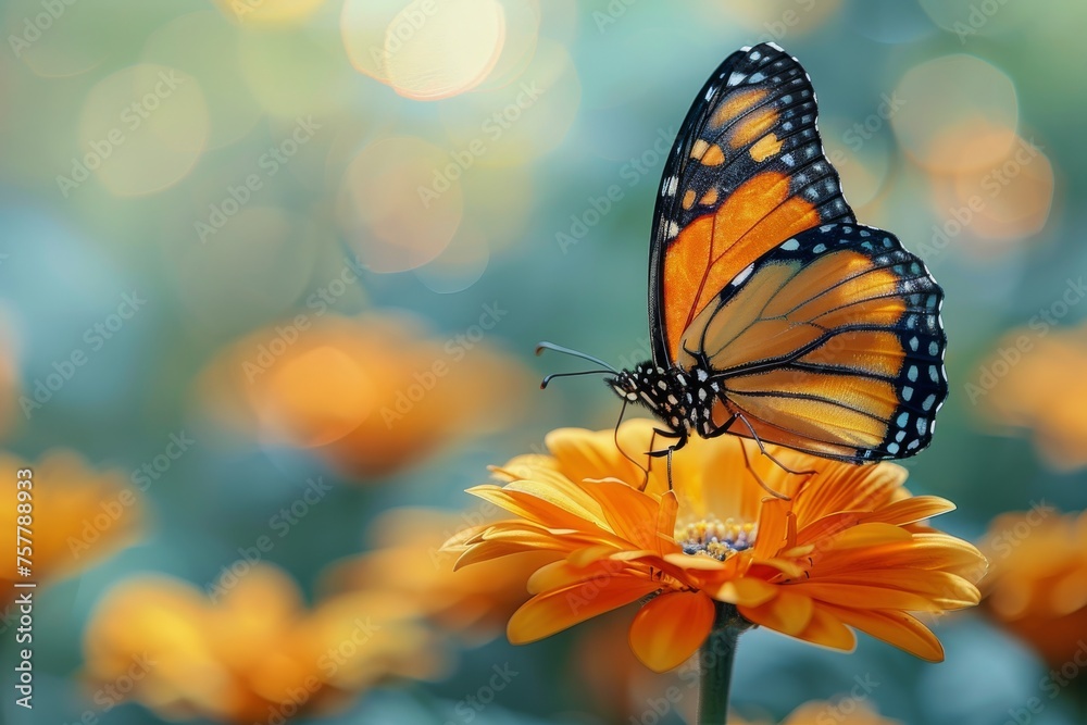 Butterfly on Yellow Flower Butterfly on Yellow Flower
