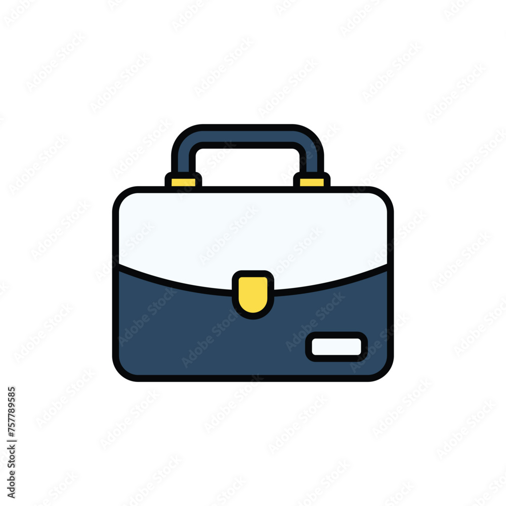 Briefcase icon design with white background stock illustration Briefcase icon design with white background stock illustration
