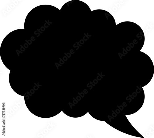 Trendy think bubble in flat style. Think bubble isolated on white background. Cloud line icon Vector.