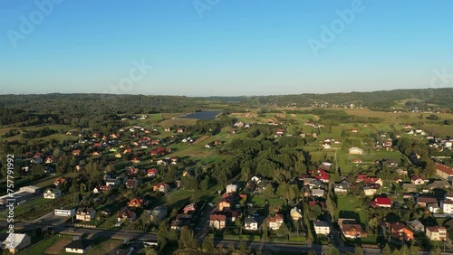 Beautiful Landscape Stara Wies Aerial View Poland photo